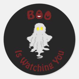 Halloween-dekal | Boo iakttar dig Runt Klistermärke