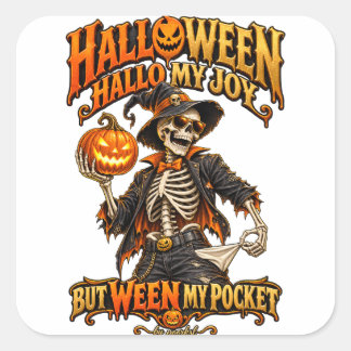 Halloween-dekal Fyrkantigt Klistermärke