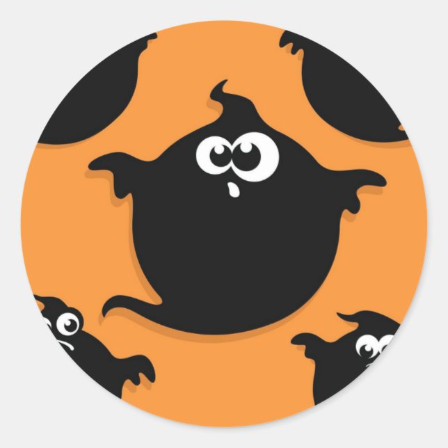 halloween-dekal runt klistermärke (Framsida)