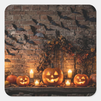 Halloween-dekaler Fyrkantigt Klistermärke