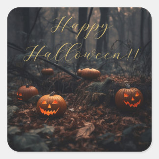 Halloween-dekaler Fyrkantigt Klistermärke