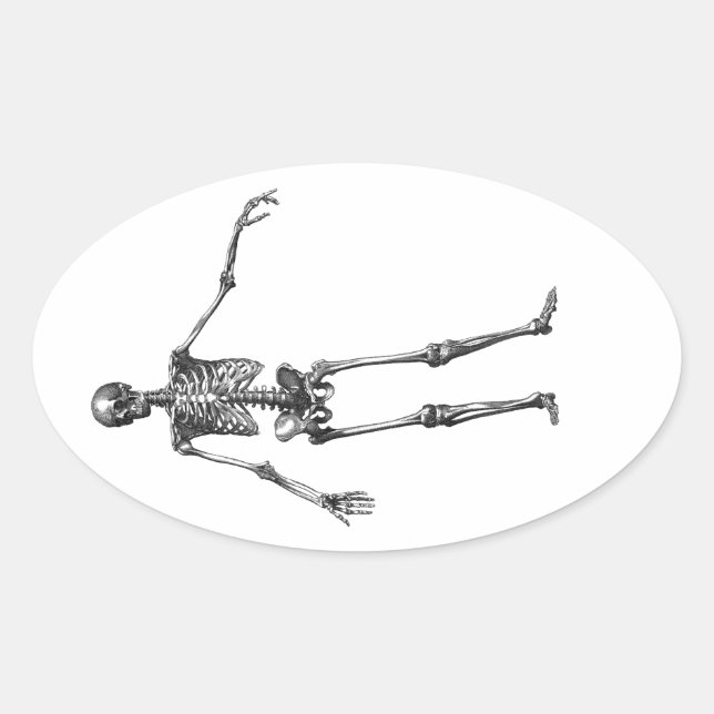 Halloween-dekaler Ovalt Klistermärke (Framsida)