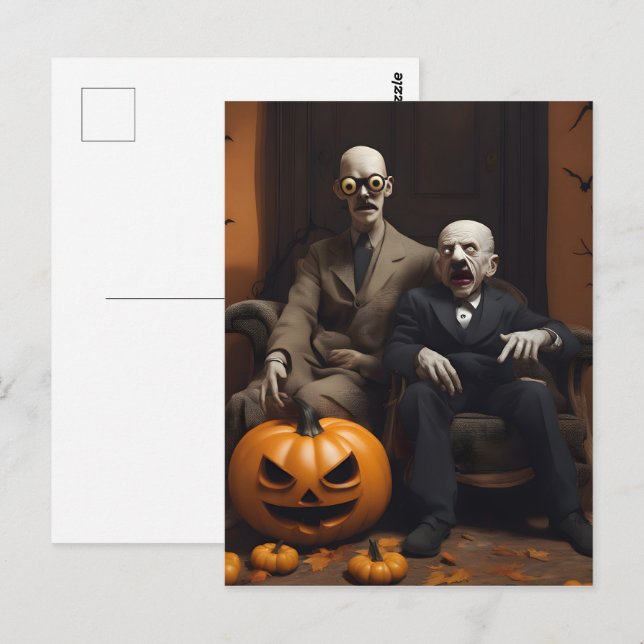 Halloween-dekanteringsdesign Vykort (Fram/baksida)