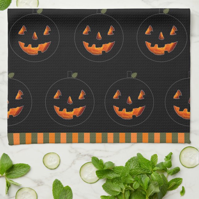 Halloween-dekor handduk kökshandduk (Vikta)