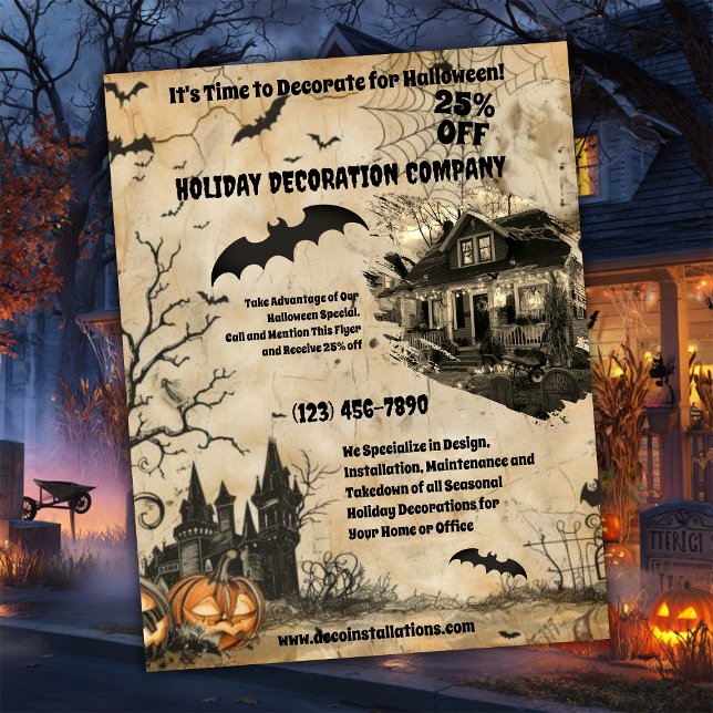 Halloween Dekoration Business Reklamblad (Skapare uppladdad)