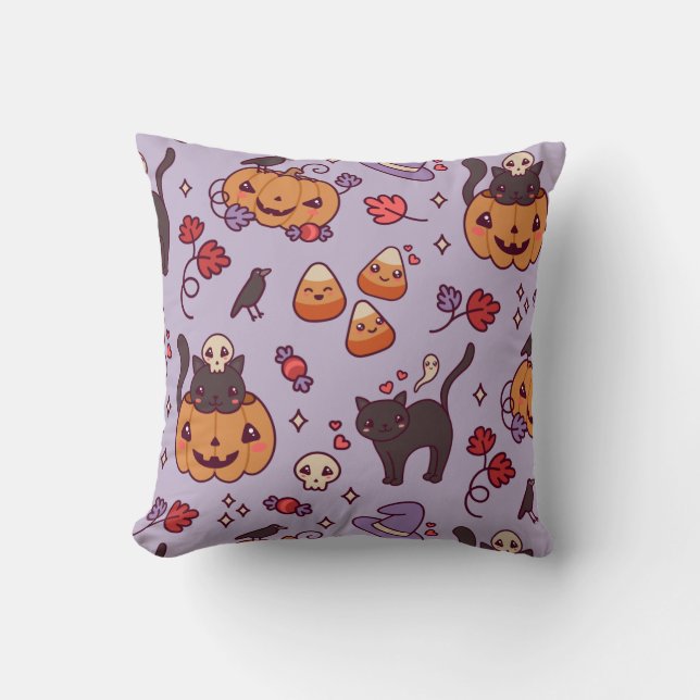 Halloween dekoration-kaffet mugg-propp med mönster kudde (Framsida)