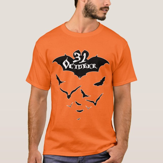 Halloween Dekoration Treat eller Trick Monster T Shirt (Framsida)