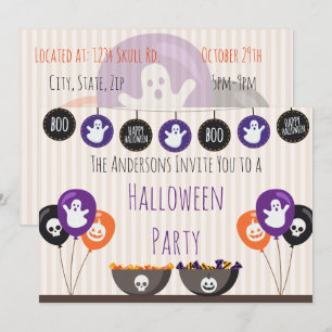 Halloween-Dekorationer Inbjudningar