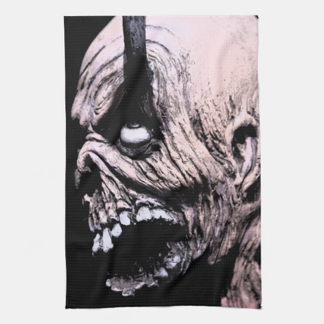 Halloween-Dekorationer Zombie Home Decor Kitchen Kökshandduk (Vertikal)