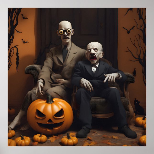 Halloween dekorationsdesign poster (Framsidan)