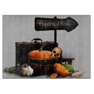 Halloween dekorativ Glass skärbräda