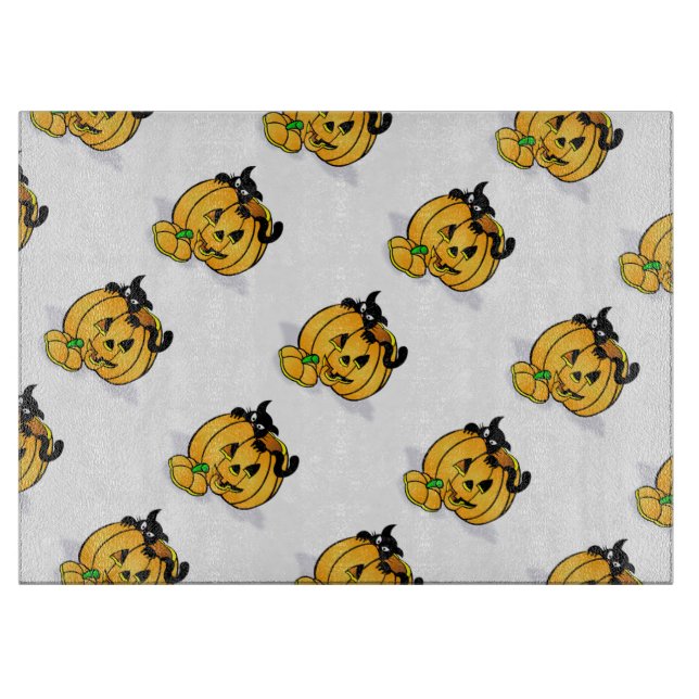 Halloween Dekorativ Glasskärbräda/Pumpor (Framsidan)