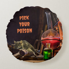 Halloween Dekorativ kudde, Plocka din gift Rund Kudde