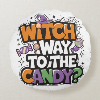 Halloween Dekorativ kudde - Witch Way till Candy?