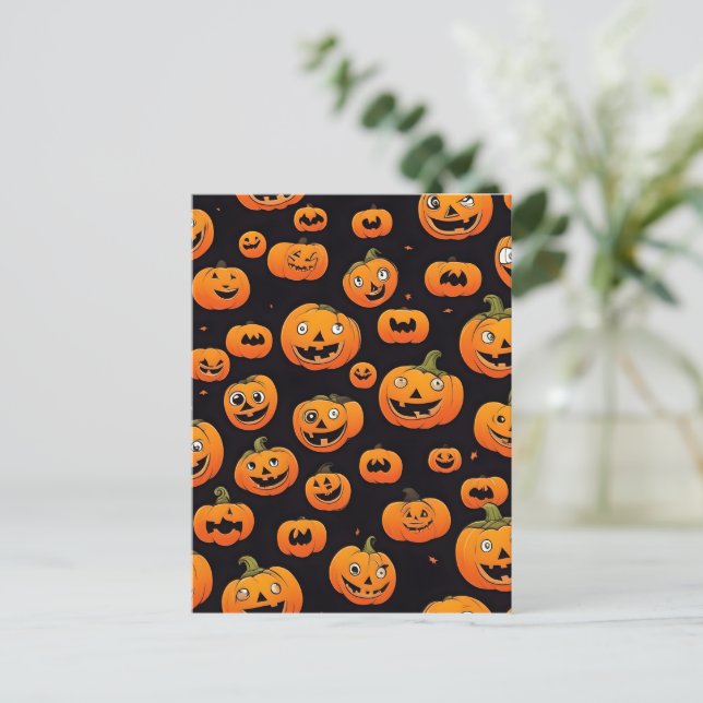 halloween-dekordesign vykort (Stående Fram)