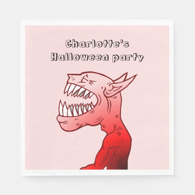 Halloween Demon på en Pappersservett (Framsidan)