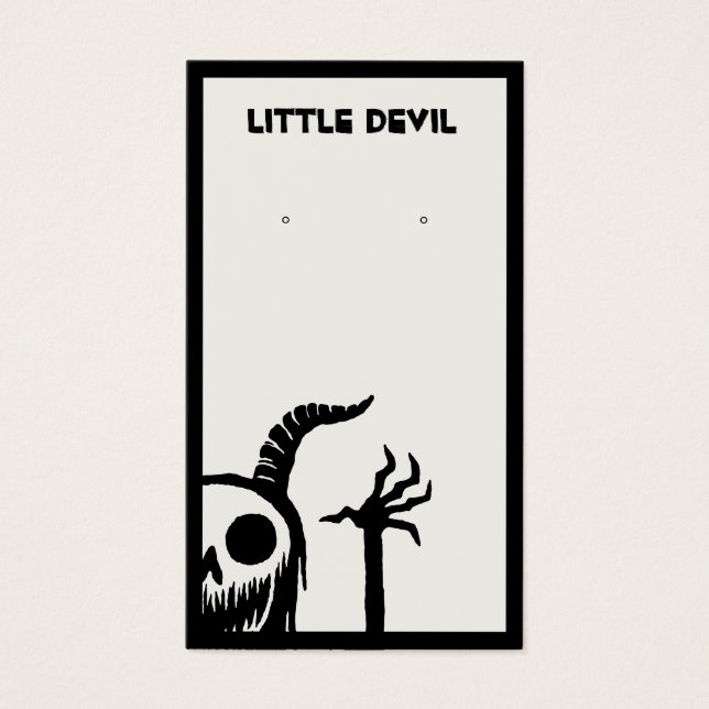 Halloween demon Skull-uppläsningskort för Visning Visitkort (Framsidan)