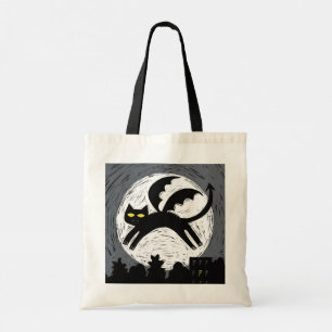 Halloween Demoncat och Trick-or-Treat Bag Tygkasse
