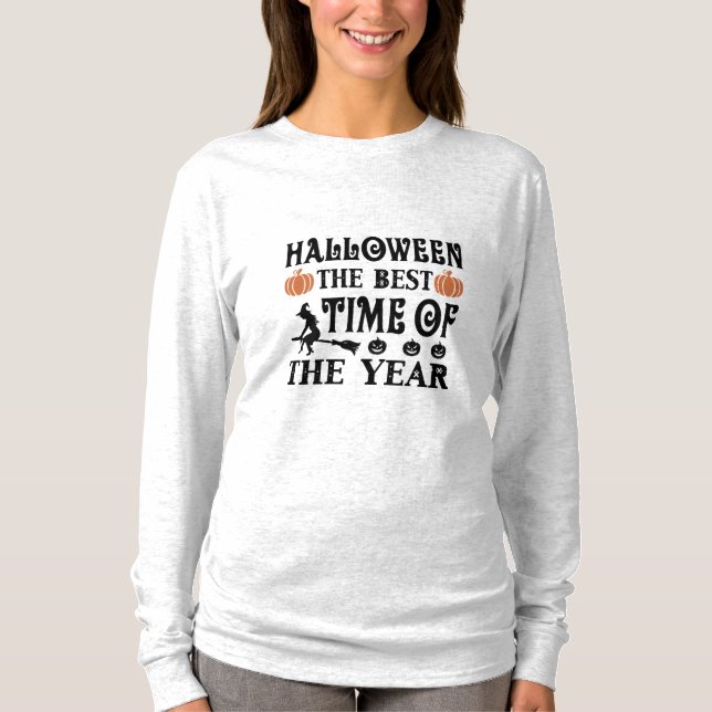 Halloween den bästa tiden på året t shirt (Framsida)