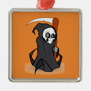 Halloween den grymma reaperen julgransprydnad metall