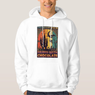 Halloween Denna häxa kan mutas Choklad spökhus Hoodie