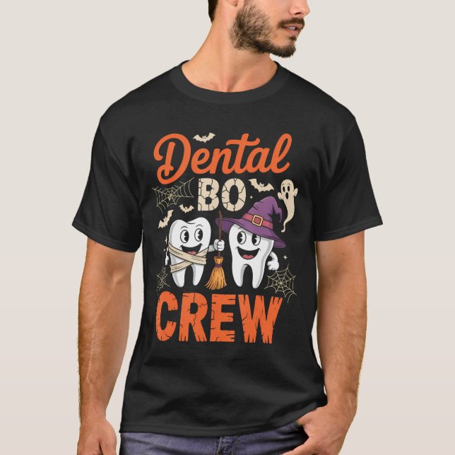 Halloween Dental Boo Crew friend T Shirt (Framsida)