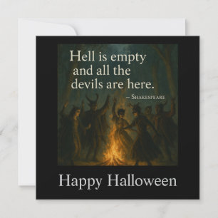 Halloween-deokyinbjudningskort - helvetet är tomt inbjudningar