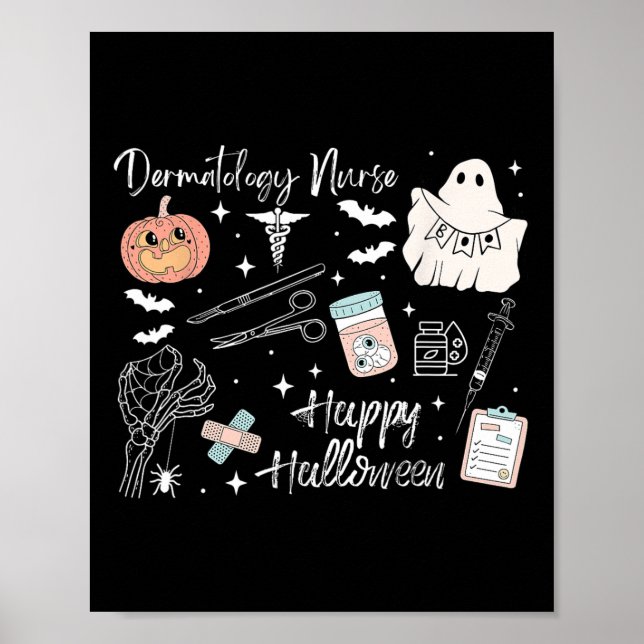 Halloween Dermatologi Nurse Aesthetic Injector Bot Poster (Framsidan)