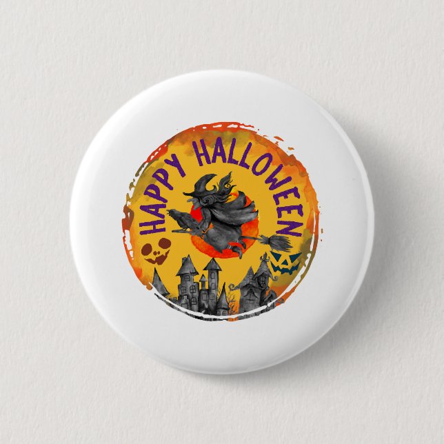 Halloween Design Design Happy halloween Witch Knapp (Framsida)