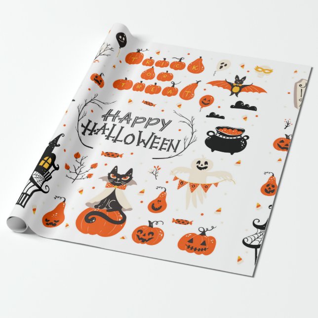 Halloween design elements. Halloween cliparts with Presentpapper (Utrullad)