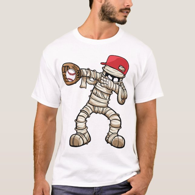Halloween-design för basebollentusiaster t shirt (Framsida)