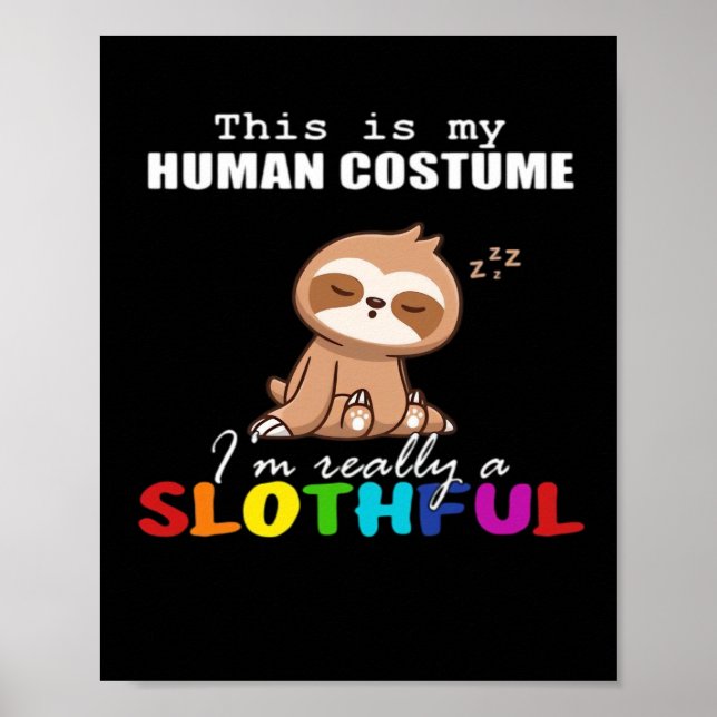 Halloween Design för late, Det här är min mänsklig Poster (Framsidan)