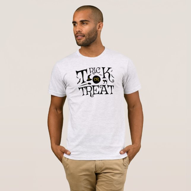 Halloween-design för trick or treat t shirt (Hel framsida)