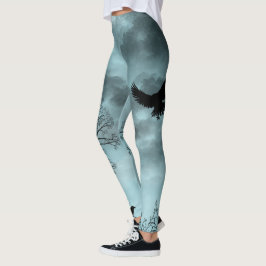 Halloween-design med raven leggings