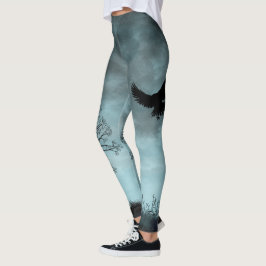 Halloween-design med raven leggings