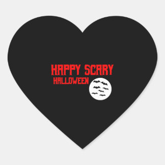 Halloween Design party Hjärtformat Klistermärke