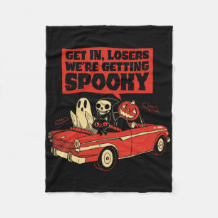 Halloween Design Skeleton Pumpkin Ghost kommer in Fleecefilt