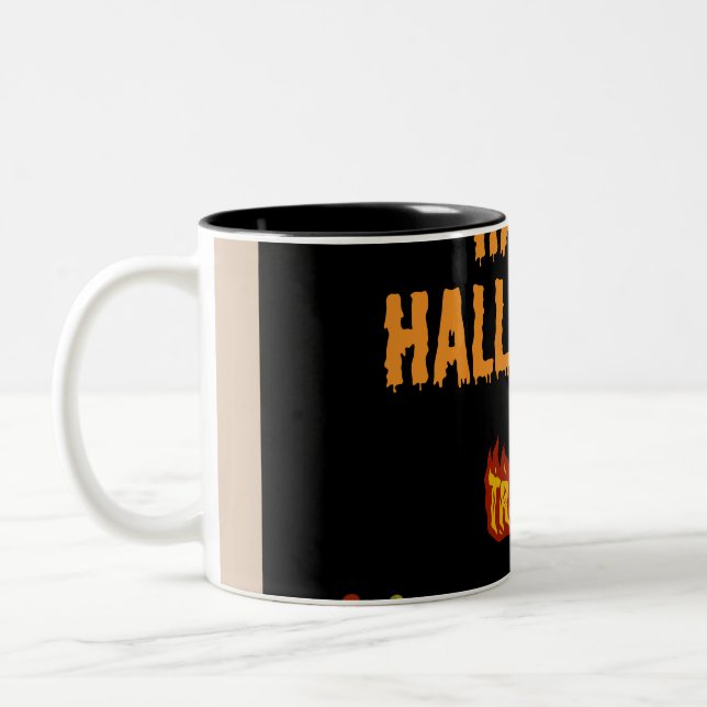 Halloween-design Två-Tonad Mugg (Vänster)
