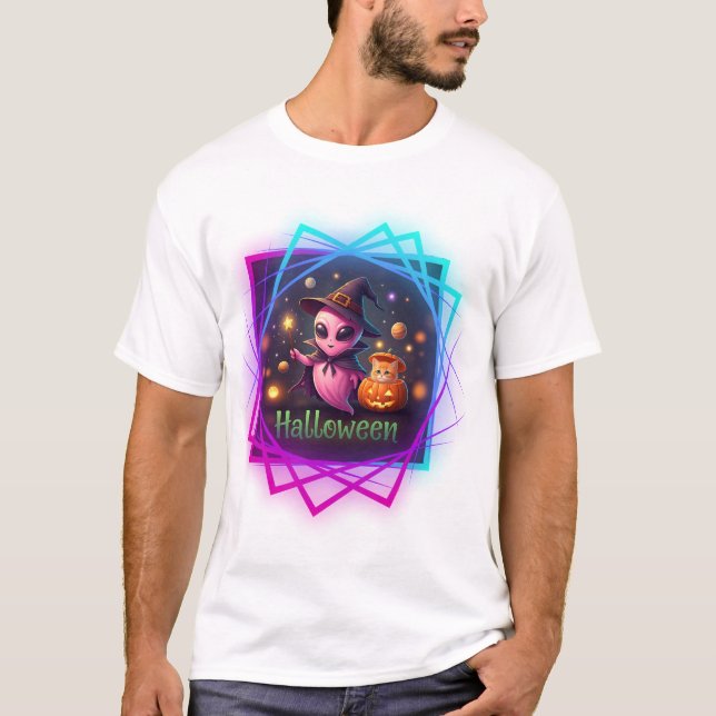 Halloween design with ghosts t shirt (Framsida)
