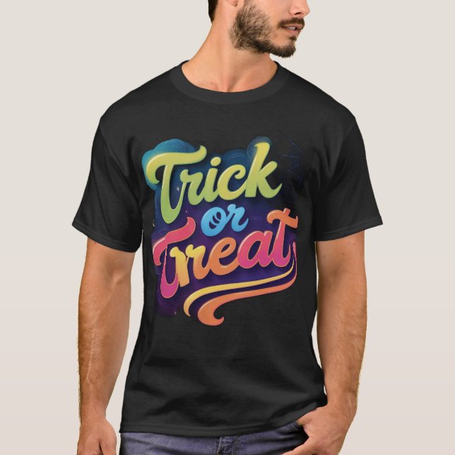 Halloween-designtröskel T Shirt (Framsida)