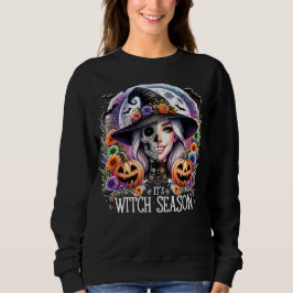Halloween-"Det är Witch Season" - Sweatshirt Mörk T Shirt
