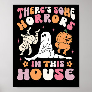 Halloween Det finns några fasor här i huset Ghost Poster