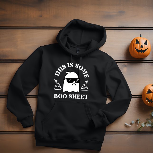Halloween det här är lite Boo Lakan, roligt Ghost Hoodie (Skapare uppladdad)