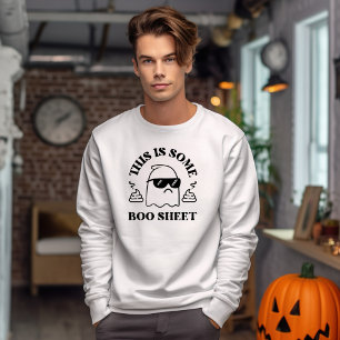 Halloween det här är lite Boo Lakan, roligt Ghost Lång Ärmad Tröja