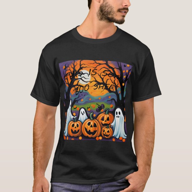 Halloween Det här är lite Boo Lakan T-Shirt (Framsida)