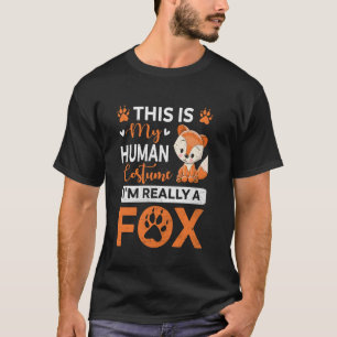 Halloween, det här är min mänskliga dräkt jag är V T Shirt