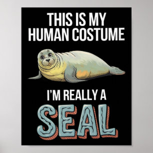 Halloween det här är min mänskliga dräkt jag är Ve Poster