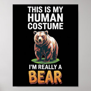 Halloween det här är min mänskliga dräkt jag är Ve Poster