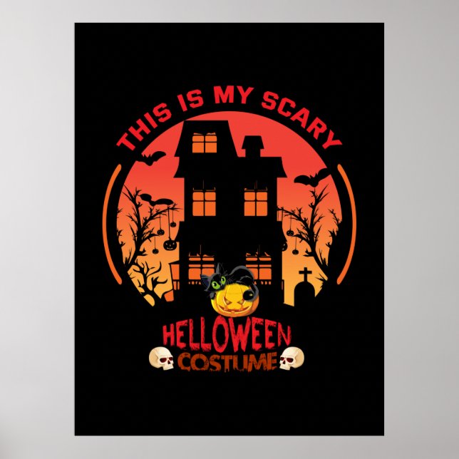 Halloween det här är min Scary Helloween Costume Poster (Framsidan)