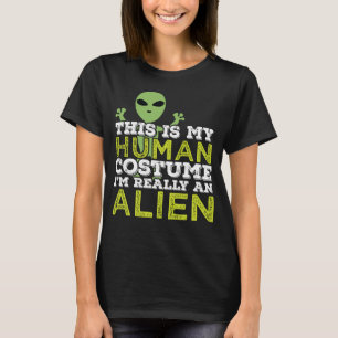 Halloween det här är min Verkligen och en utlännin T Shirt